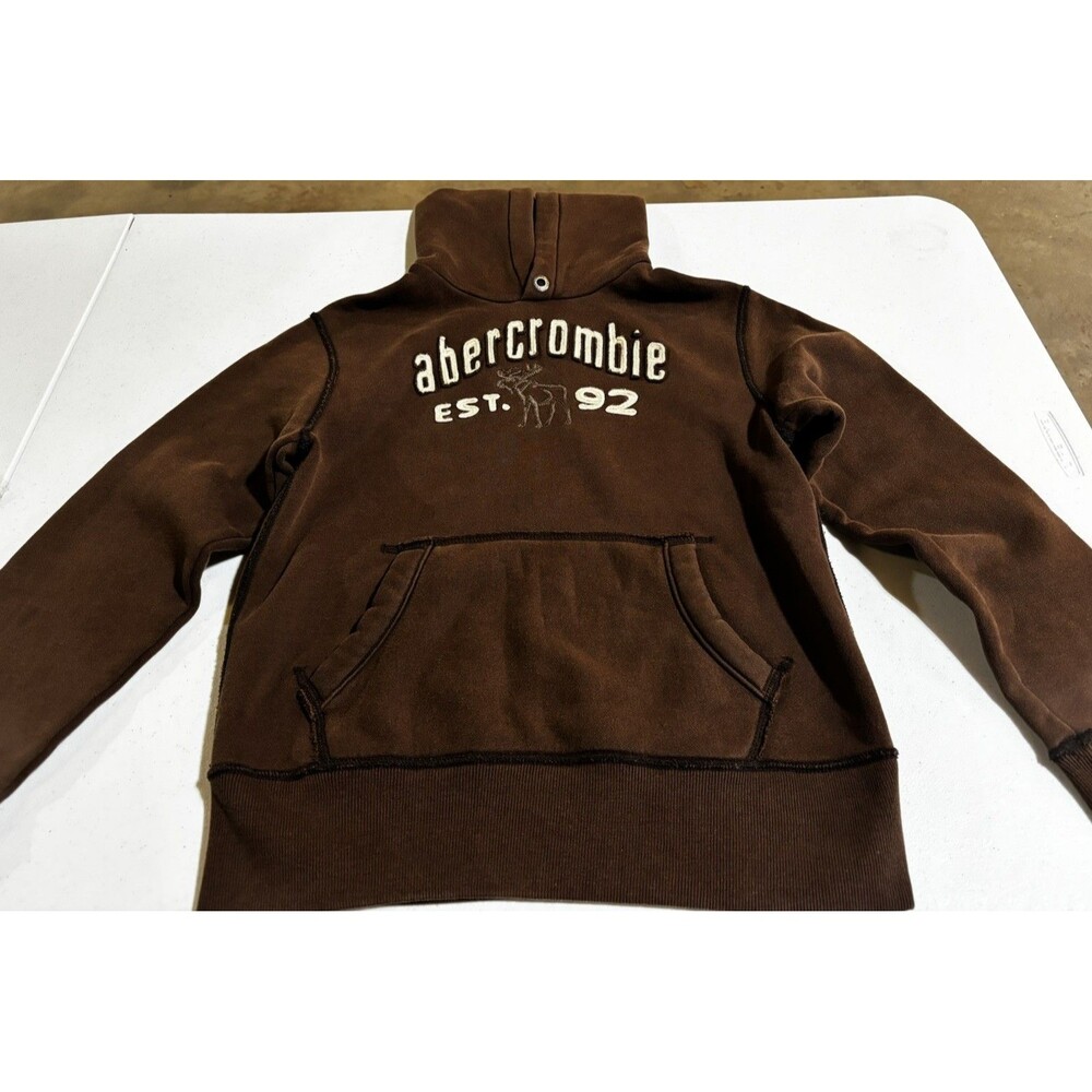 Vintage Abercrombie Boys Sweatshirt Size Medium Chocolate Brown Hoodie